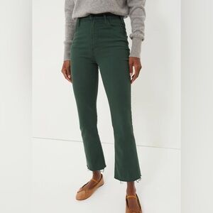 Mother Hustler Ankle Fray in Green - Size 28